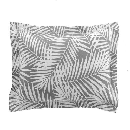 Taie D'oreiller En Coton "Botania" 50x70cm Gris