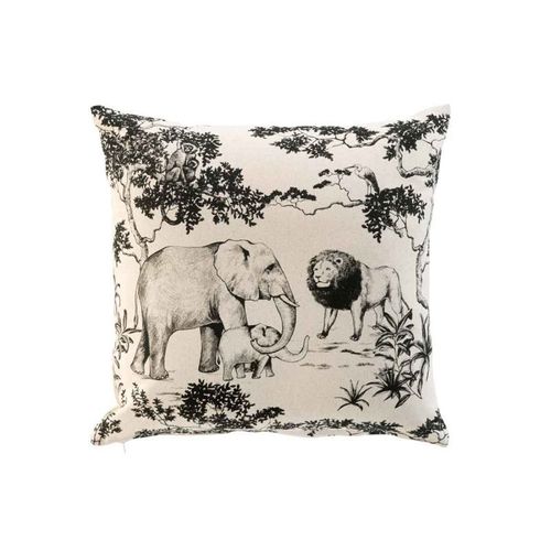 Housse De Coussin Déco "Zambie" 40x40cm Naturel