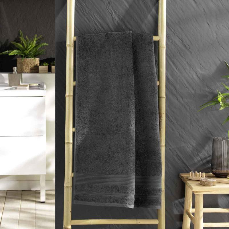Drap De Douche "Tendresse" 70x130cm Anthracite