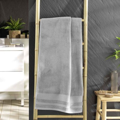 Drap De Douche "Tendresse" 70x130cm Gris Perle
