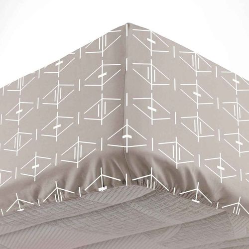 Drap Housse En Coton "Aristide" 140x190cm Naturel