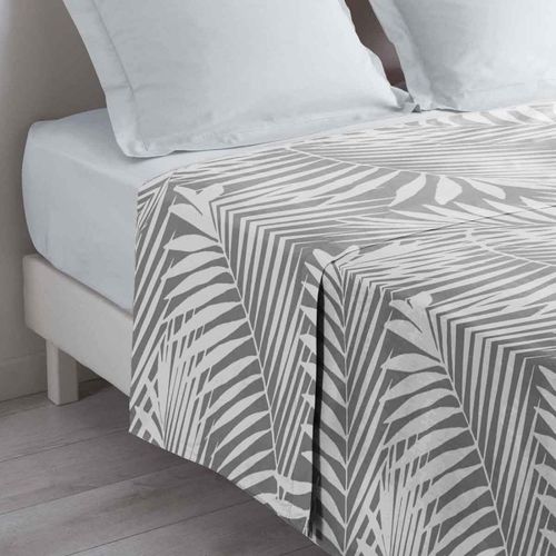 Drap Plat En Coton "Botania" 180x290cm Gris