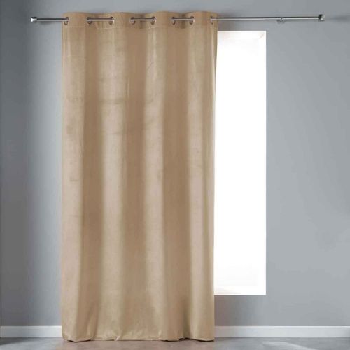 Rideau À ¿Illets "Velvetine" 140x240cm Sable