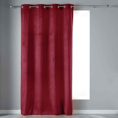Rideau À ¿Illets "Velvetine" 140x240cm Bordeaux