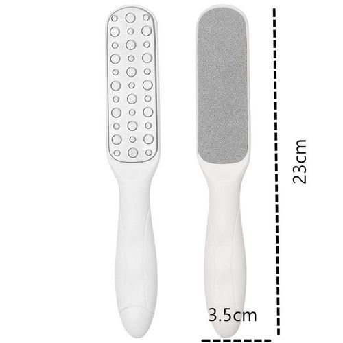 Blanche - Râpe À Talon Pour Les Pieds, Outil De Pédicure, Dissolvant De Râpe, De Luxe, En Acier Inoxydable, Outils De Manucure, 1 Pièce 