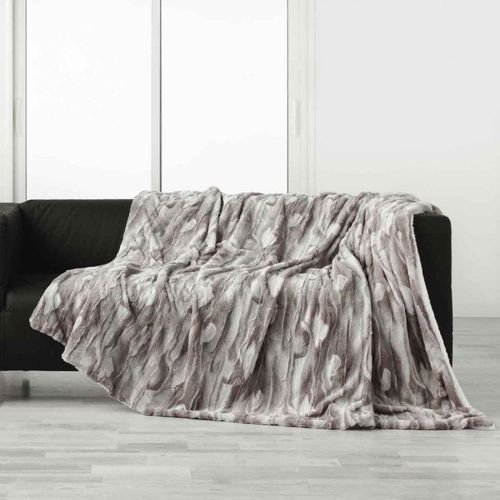 Plaid Imitation Fourrure "Caribou" 180x220cm Naturel