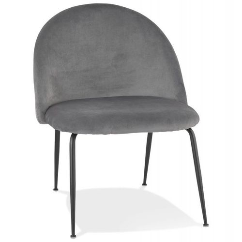 Paris Prix - Fauteuil Design En Velours "Talia" 83cm Gris Clair