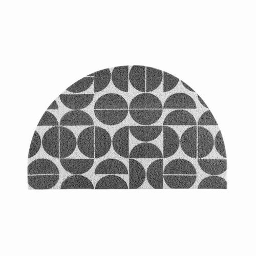 Tapis D'entrée Demi-Lune "Cosmix" 45x75cm Gris