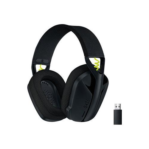 Logitech Lightspeed G435 - Micro-casque - circum-aural - fréquence/Bluetooth radio de 2,4 GHz - sans fil - noir - Certifié Discord