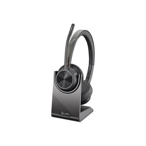 Poly Voyager 4300 UC Series 4320 - Micro-casque - sur-oreille - Bluetooth - sans fil - USB-A - isolation acoustique - certifié Zoom