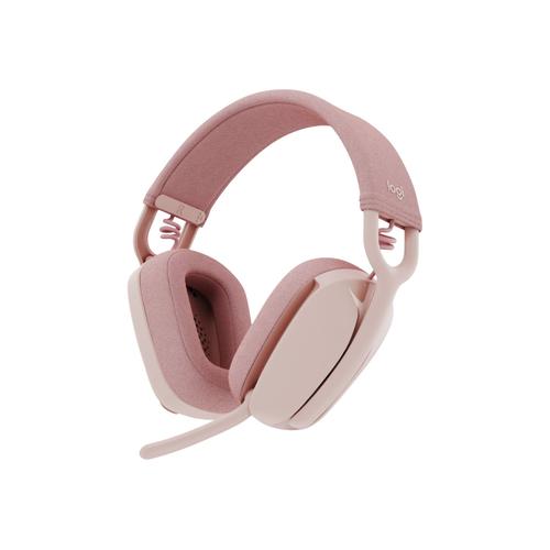 Logitech Zone Vibe 100 - Micro-casque - circum-aural - Bluetooth - sans fil - rose