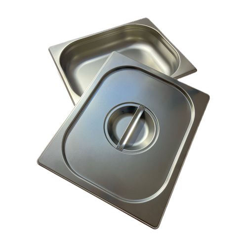 Bac Inox Alimentaire Gastro Normes (Gn) Taille 1/2 Avec Couvercle