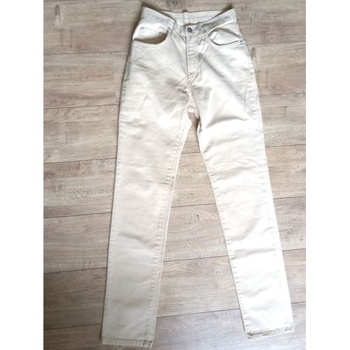 Pantalon Femme Cimarron Beige Taille 28 100% Coton Miss Flores 36