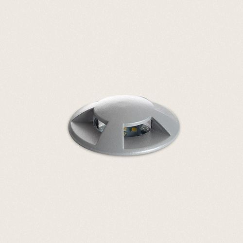 Balise Extérieure Led 1w Encastrable Sol 4l 24v Dc Loto Grise Blanc Chaud 2700k
