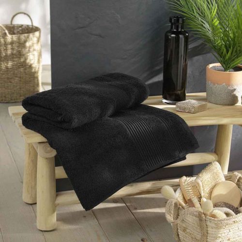 Drap De Bain "Tendresse" 90x150cm Noir