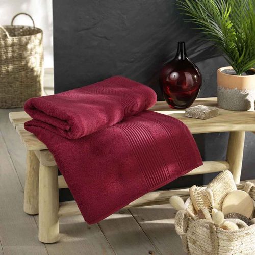 Drap De Bain "Tendresse" 90x150cm Rubis