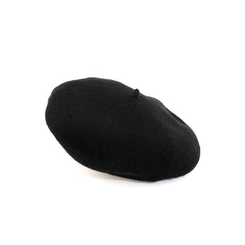 Beret En Laine Noir Femme