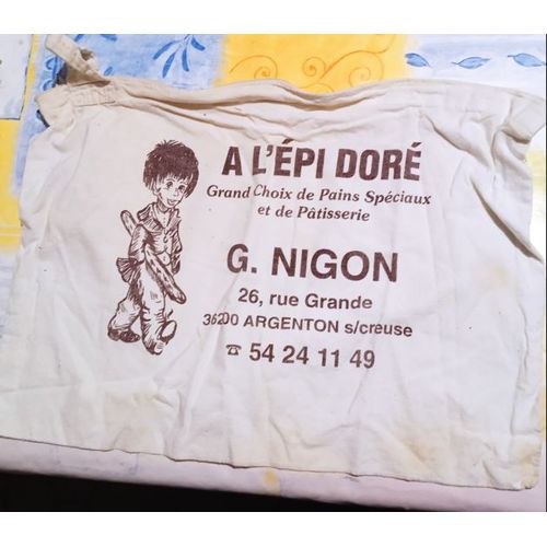 Petit Sac - En Coton - " A L' Epi Doré " - Argenton Sur Creuse ( 36 )