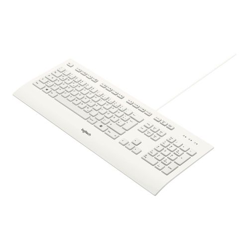 Logitech K280e - Clavier - USB - Allemand - blanc