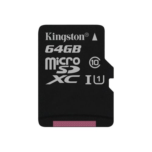 Kingston Canvas Select - Carte mémoire flash (adaptateur microSDXC vers SD inclus(e)) - 64 Go - UHS-I U1 / Class10 - microSDXC UHS-I