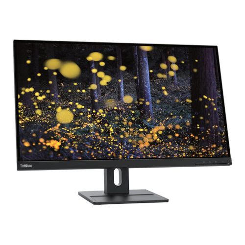 Lenovo ThinkVision E27q-20 - Écran LED - 27" - 2560 x 1440 QHD @ 75 Hz - IPS - 350 cd/m² - 1000:1 - 4 ms - HDMI, DisplayPort - haut-parleurs - noir corbeau - pour ThinkCentre neo 70t 11YU;...