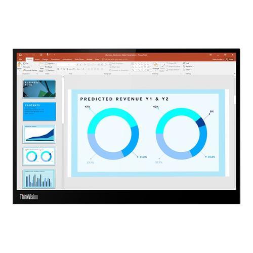 Lenovo ThinkVision M14d - Écran LED - 14" - portable - 2240 x 1400 @ 60 Hz - IPS - 375 cd/m² - 1500:1 - 6 ms - 2xUSB-C - noir corbeau - Campus