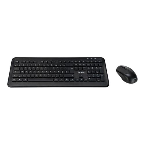 Targus - Ensemble clavier et souris - combo - full size - sans fil - 2.4 GHz - AZERTY - Français - noir