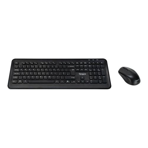 Targus - Ensemble clavier et souris - combo - full size - sans fil - 2.4 GHz - QWERTY - R.-U. - noir