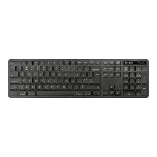 Targus EcoSmart - Clavier - full size - antimicrobienne - sans fil - Bluetooth 5.0, 2.4 GHz - AZERTY - Français - noir