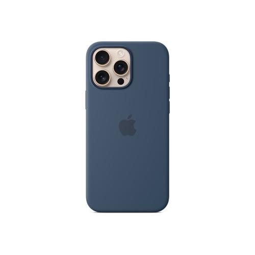 Apple - Coque De Protection Pour Téléphone Portable - Compatibilité Avec Magsafe - Silicone - Denim - Pour Iphone 16 Pro Max