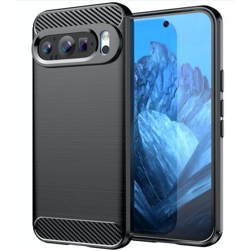 Coque Pour Google Pixel 9 Et 9 Pro 5g - Housse Etui Silicone Gel Carbone + Verre Trempe - Noir
