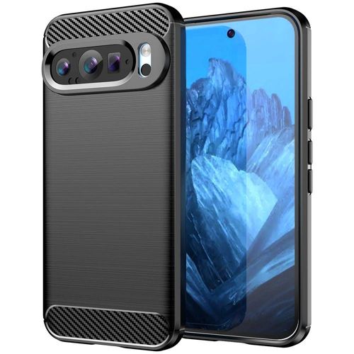 Coque Pour Google Pixel 9 Et 9 Pro 5g - Housse Etui Silicone Gel Carbone + Film Ecran - Noir