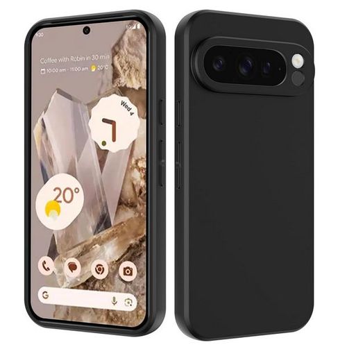 Coque Pour Google Pixel 9 Pro Xl - Housse Etui Silicone Gel Fine + Verre Trempe - Noir