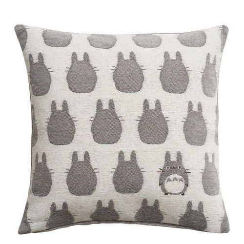 Mon Voisin Totoro Oreiller Silhouette Totoro Gris 45 X 45 Cm