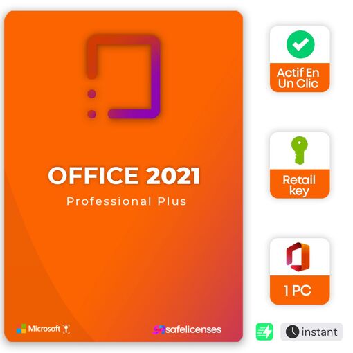 Microsoft Office 2021 Pro Plus- Activation En Un Clic - Cle De Lice...