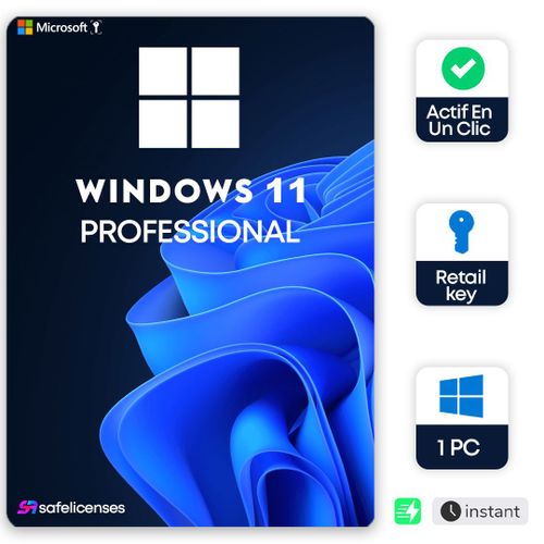 Windows 11 Pro - Activation En Un Clic - Clé D'activation Chez Safelicenses - Windows 11 Professionnel