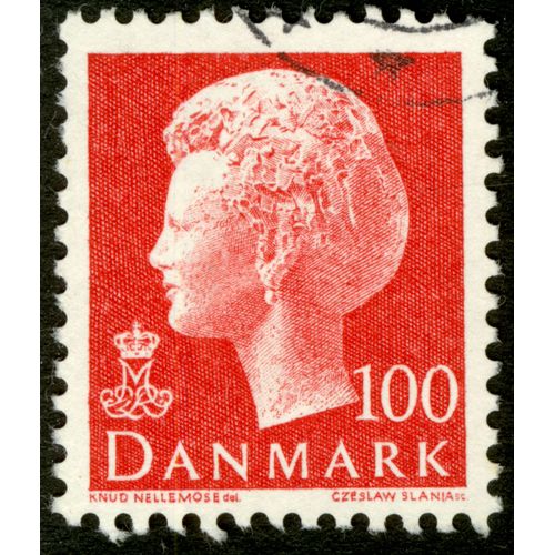 Timbre Oblitéré Danmark, 100