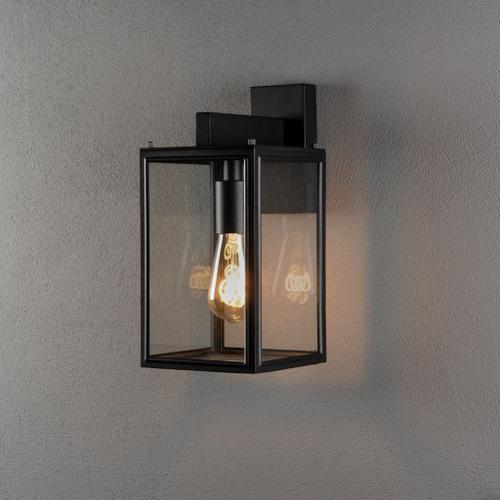 Konstsmide Carpi Lanterne Murale Extérieure Moderne E27 Noir Avec Verre Clair,