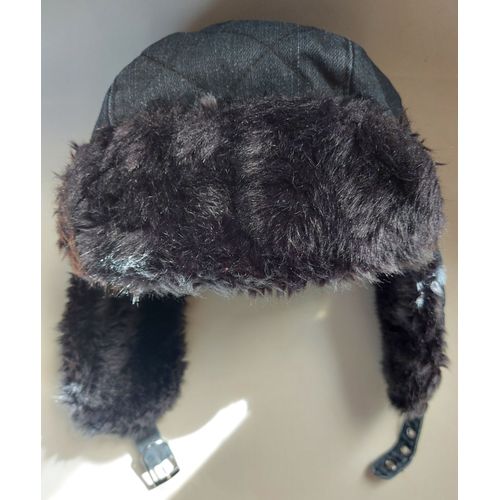 Chapka Bonnet Adulte - Noir - Doublée Polaire Tour Fourrure - Liberto