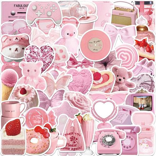 10/30/50pcs Frais Fromage De Vache Pvc Graffiti Autocollant Collant Esthétique Couleur Décoratif Scrapbook Bricolage Enfant Téléphone Fournitures De Papeterie - Type 10pcs #C