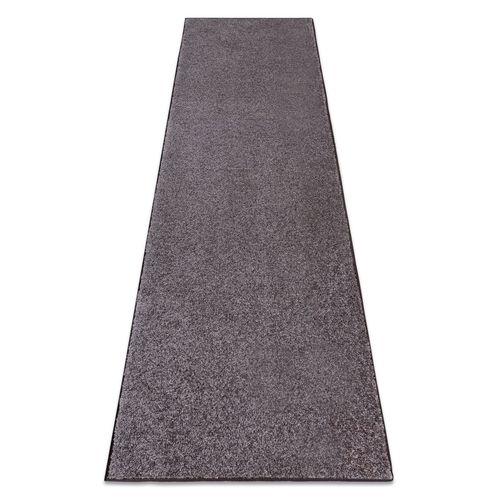 70x130 Cm Tapis De Couloir Santa Fe Marron 42 Plaine Couleur Unie