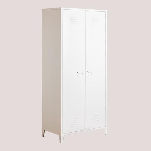 Armoire De Casier À 2 Portes En Acier Pohpli Blanc