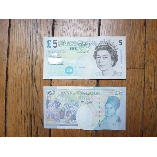Billet De 5 Livres Sterling Reine Elisabeth Ii