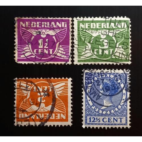 Timbres Pays Bas 1926 Numeral Stamps & 1928 Queen Wilhelmina - New Values And Colors-Modèle: Jan Veth