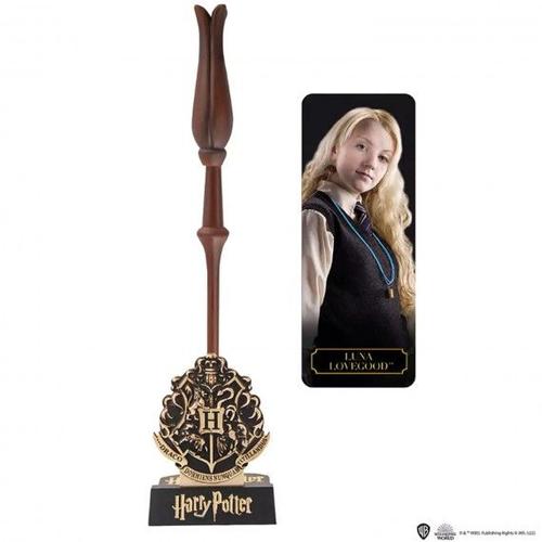 Réplique Harry Potter - Stylo Baguette Luna Lovegood Et Support 25cm