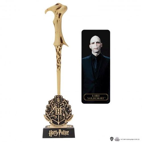 Réplique Harry Potter - Stylo Baguette Lord Voldemort Et Support 25cm