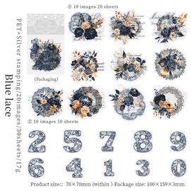 Mr. Paper-Autocollants En Dentelle Florale Vintage,Estampage À Chaud,Argent,Collage,Compte À Main,Esthétique,Papeterie,L'horloge,30 Pièces Par Paquet - Type S20942-1