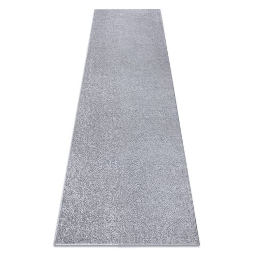 100x200 Cm Tapis De Couloir Santa Fe Argent 92 Plaine Couleur Unie