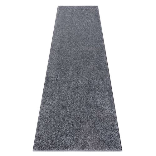120x370 Cm Tapis De Couloir Santa Fe Gris 97 Plaine Couleur Unie