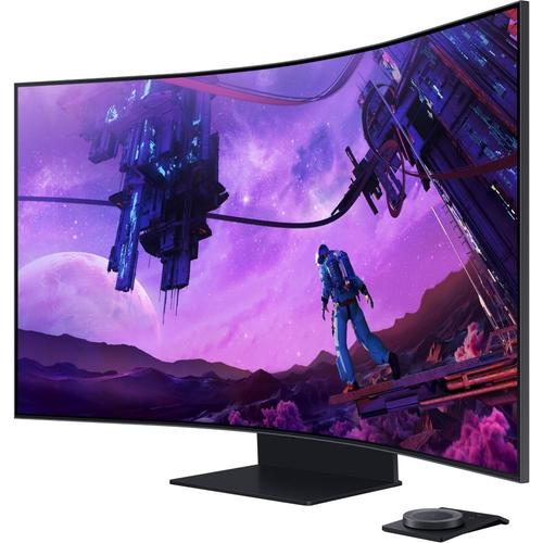 Samsung Odyssey Ark S55BG970NU - G97NB Series - moniteur QLED - incurvé - 55' - 3840 x 2160 4K @ 165 Hz - VA - 600 cd/m² - 1000000:1 - HDR10+, HDR10+ Gaming - 1 ms - 4xHDMI - haut-parleurs - noir